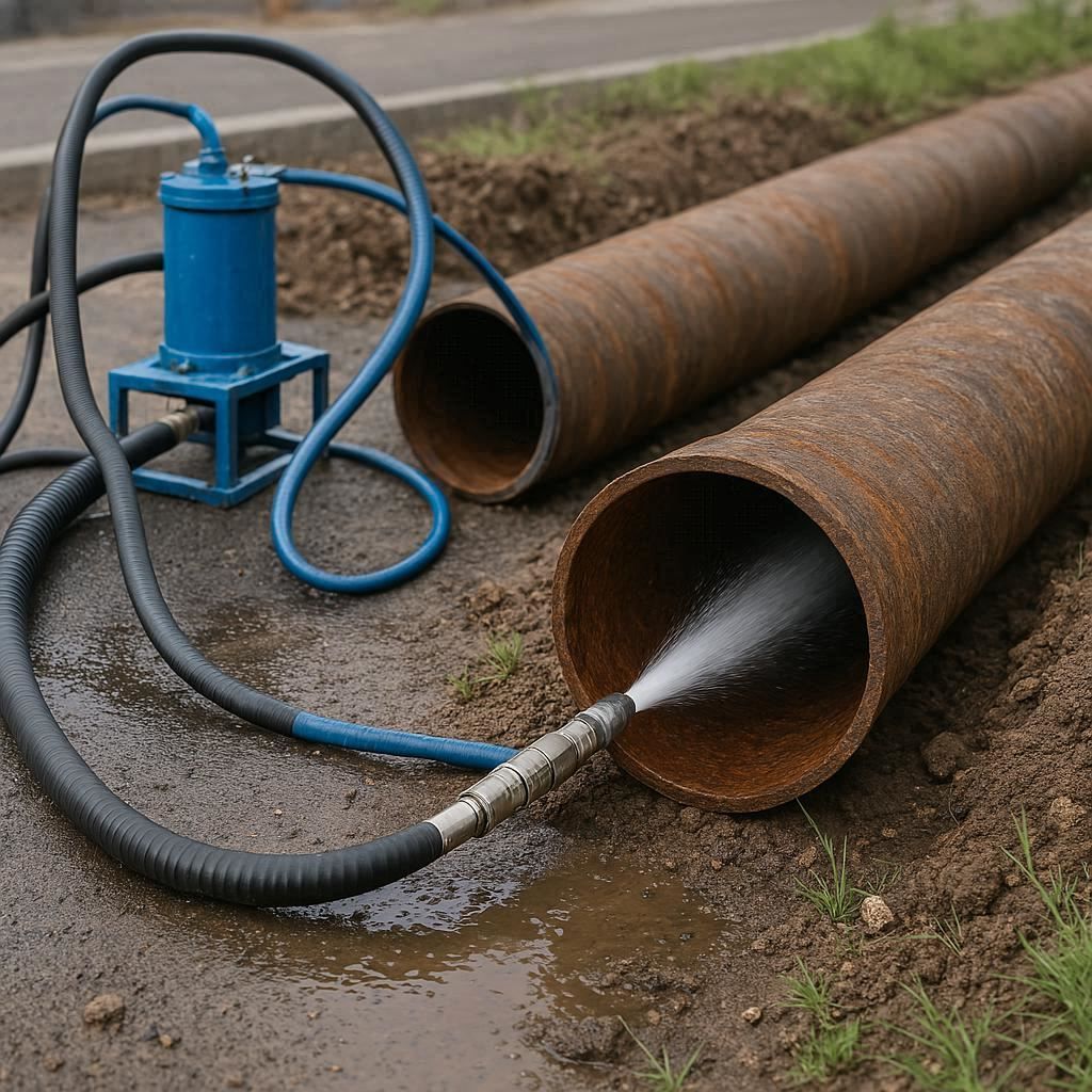 Гидродинамическая прочистка водопроводных труб в Старо-Панове